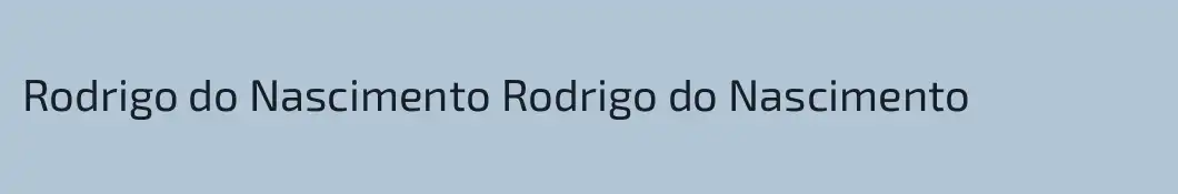 Rodrigo do Nascimento Rodrigo do Nascimento